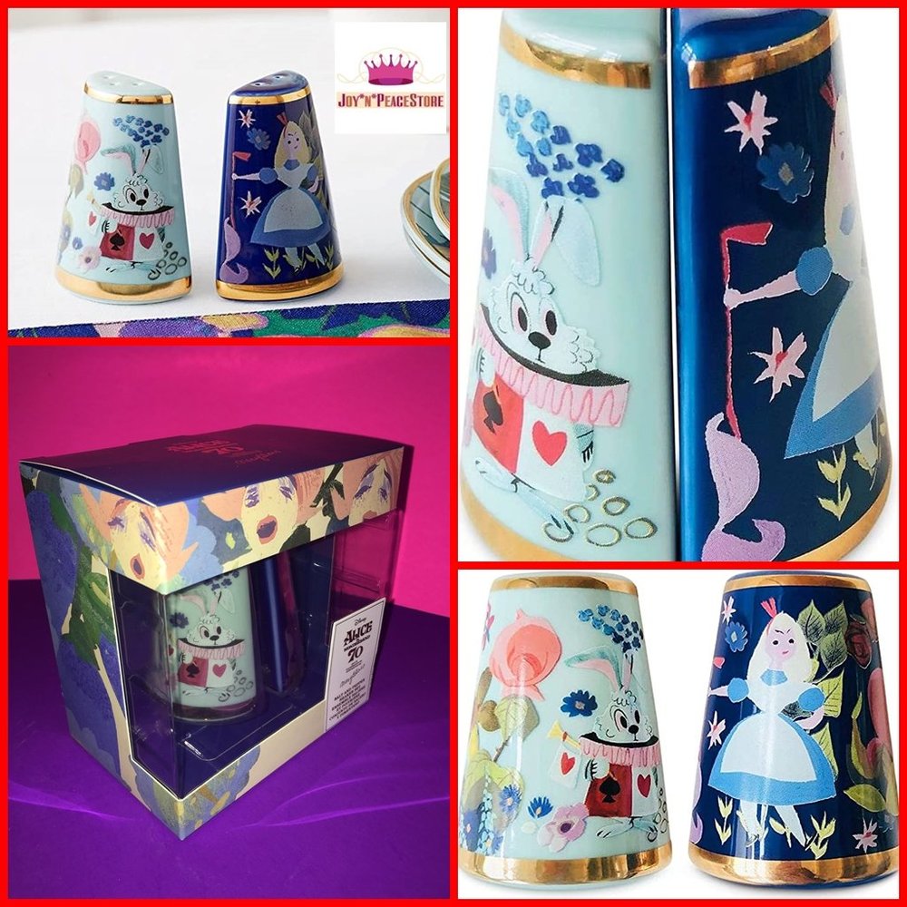 Disney Parks Alice in Wonderland by Mary Blair Salt and Pepper Shaker Set
